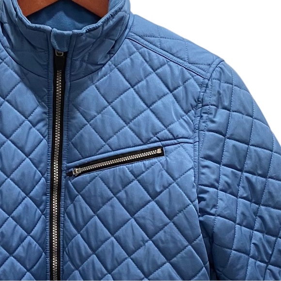 Style & Co Sport Blue Quilted Winter Coat M - Picture 2 of 8